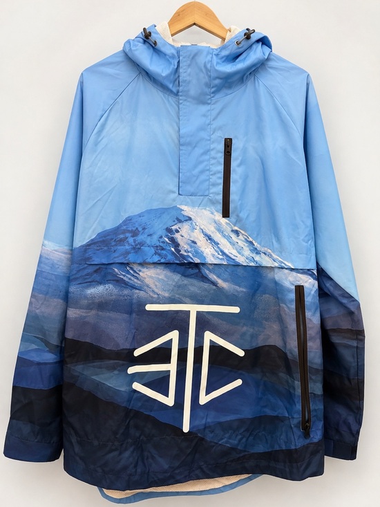 eTc Tacoma Other - eTc Tacoma Mt Rainier Landscape Anorak Jacket Medium Streetwear Rare